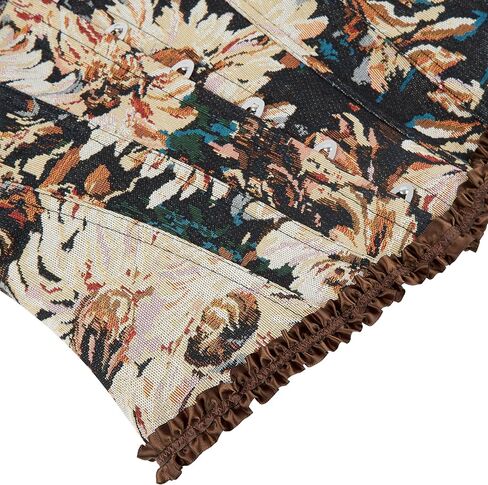 Women's Sexy Jacquard Corset-Bustier - Vintage Floral With Buckle Lace-Up-Boned Overbust Corsets Top in Saudi Arabia