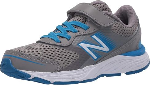New Balance Kid's 680 V6 Hook and Loop Running Shoe, Black/Oxygen Blue/Sulphur Yellow, 8.5 W US Toddler (1-4 Years) in Saudi Arabia
