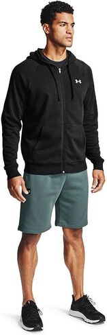 Under Armour Men's UA Rival Cotton Full Zip Hoodie - 1357106-390 - Marine Od Green/Onyx White - XXL in Saudi Arabia