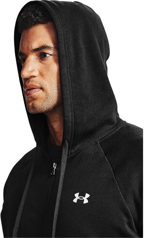 Under Armour Men's UA Rival Cotton Full Zip Hoodie - 1357106-390 - Marine Od Green/Onyx White - XXL in Saudi Arabia