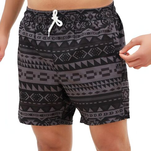 Babeeni Shark Swim Trunks Men 7 Bats - Men's Swime With Line Planer ، و Sweat Swe Swise Sharts مع جيوب سحاب in Kuwait
