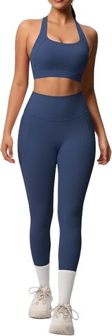 تتجهّب التمرينات المكونة من قطعتين للسيدات ، صدر صدر رياضة وسروال عالي الخصر ، Athletic Activewear in Kuwait