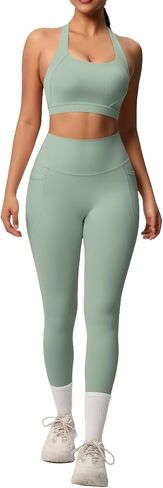 تتجهّب التمرينات المكونة من قطعتين للسيدات ، صدر صدر رياضة وسروال عالي الخصر ، Athletic Activewear in Kuwait