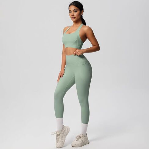 تتجهّب التمرينات المكونة من قطعتين للسيدات ، صدر صدر رياضة وسروال عالي الخصر ، Athletic Activewear in Kuwait