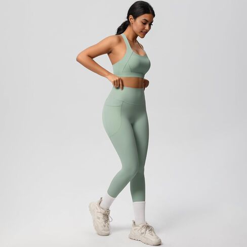تتجهّب التمرينات المكونة من قطعتين للسيدات ، صدر صدر رياضة وسروال عالي الخصر ، Athletic Activewear in Kuwait