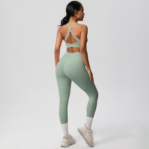 تتجهّب التمرينات المكونة من قطعتين للسيدات ، صدر صدر رياضة وسروال عالي الخصر ، Athletic Activewear in Kuwait