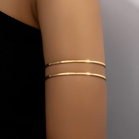 Gold Arm Cuff for Women Gold Arm Cuff Upper Arm Layered Arm Bangle Bracelet Armband Armlet Summer Beach Jewelry Accessories Vacation Party Summer Stuff in Saudi Arabia