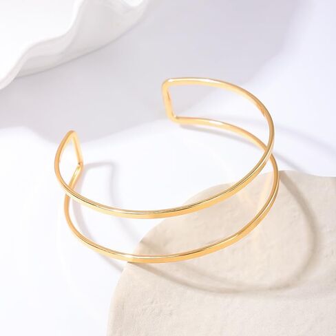 Gold Arm Cuff for Women Gold Arm Cuff Upper Arm Layered Arm Bangle Bracelet Armband Armlet Summer Beach Jewelry Accessories Vacation Party Summer Stuff in Saudi Arabia