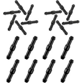20 PCS Mostshield Hose Connector ، I-Type-type Wiper Forsles Washer Connection Adapter ، Forting Cleaning Tiptings ، Universal لمعظم السيارات (أسود)