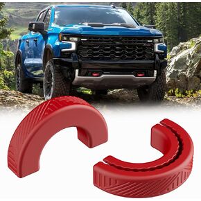 Tow Hook Covers Compatible with Chevy Silverado 1500 2007-2025, Hitch Cover Front Car Tow Hooks Compatible with Chevrolet Silverado 1500 Accessories 2007-2025 (Red)