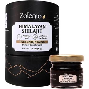 Pure Himalayan Organic Shilajit Resin | High Potency Gold Grade, Immune Support & Energy Boost, 85+ Trace Minerals with 75%+ Fulvic Acid, Lab-Tested, 75 Servings (400mg)