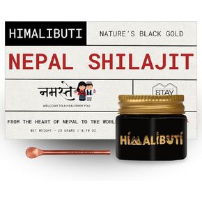 Nepal Shilajit Resin, Organic Shilajit, 0.70 oz (20g) Pure Himalayan Resin from 18,000 FT Dolpa, 90 Days Traditional Purification, 80.1% Fulvic Acid, EUROFINS Lab Tested, for Men & Women,