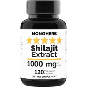 Shilajit Extract 1000 mg - 120 Vegetarian Capsules