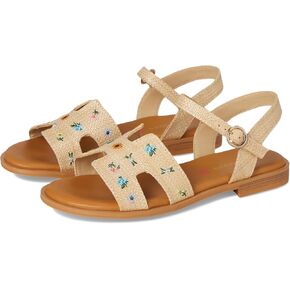 Steve Madden Girls Shoes Girls Haydlyn Flat Sandal, Floral Raffia, 2 Little Kid