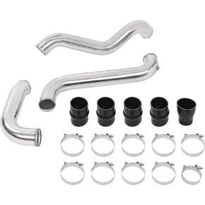 KUAFU Intercooler Pipe & Boot Kit Compatible with 2011-2016 Chevrolet GMC Silverado Sierra 2500HD 3500HD 6.6L Turbo Duramax Diesel Code Intercooler Pipe Boot Powder Coated Black