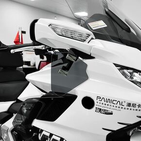 Panical L&R Clear Upper Air Deflector Air Management Hand Guard Windshield Mirror Mounting Hardware Kit for Honda Goldwing GL1800 F6B 2018-2023 Nondestructive iInstallation