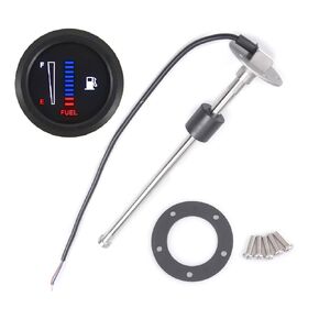 Fuel Sending Unit and Gauge Kit Boat Fuel Sender Fuel Water Level Sensor 0-190ohms 4"(100mm) Fuel Tank Sender Stainless Steel Gas Sensor for Boat Car Truck Vehicle