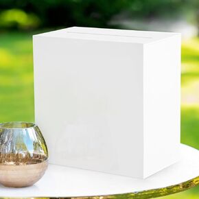 Acrylic Frosted Wedding Card Box, Large DIY Card Box Blank No Print for Wedding Reception, Graduation Party, Bridal Shower, Keepsake Party Favor, Cosmetic Home Decor