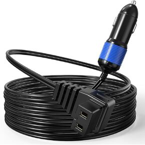 Mellbree 12V/24V DC Power Cord for Car Refrigerator, 11.5FT Heavy Duty Cable with Secure Plug Compatible with Alpicool/BougeRV/Dometic/Setpower/JoyTutus Portable Freezer Fridge for Truck/RV/Model Y