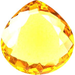 REAL-GEMS 79.85 Ct Yellow Citrine Pear Shaped Healing Crystal