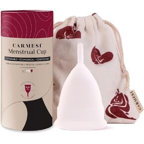 Silicone Cup - Large | Includes Carrying Pouch | Easy Insertion & Removal | Comfortably Wear for 8 Hours | Soft Reusable Cup | Rash-Free & Odor-Free