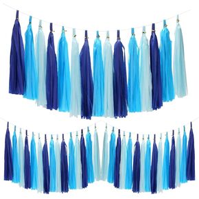 Hot Pink Orange and Pink Tassel 30Pcs Tissue Paper Tassels Garland DIY Hanging Paper for Birthday,Baby Shower,Party Decoration