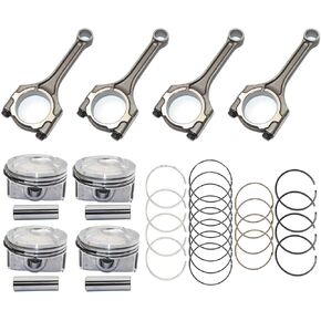 4 Set Connecting Rod Piston Compatible with Hyundai Kia Accent Rio 1.6L DOHC 2012-2016 Replace OE 23041-2B600 23041-2B610 23041-2B620 23410-2B600 23510-2B010