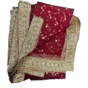 Gota Rukhsati Net Dupatta Scarf, Nikkah Bridal Dulhan Shadi Pakistani Indian Wedding Veil