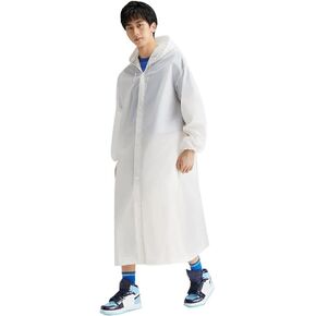 EVA Waterproof Reusable Raincoat - Lightweight Packable Rain Jacket for Adults, Men & Women - Durable Travel & Outdoor Rain Gear (1-Pack, White)