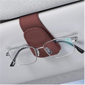 حامل النظارات الشمسية لـ Car Sun Visor ، شماعات نظيفة من الجلد المغناطيسي ، مقطع شمس ، مقطع شمس على الأوساط ، منظم نقدي بطاقة التذاكر ، الملحقات الداخلية للسيارات (ألياف الكربون)