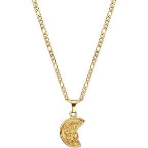 | St. Christopher Pendant Necklace | 20.5" Gold Chain Link with 20MM x 20MM Pendant | Waterproof, Heat & Sweat Resistant | Gifts for Men | Men's Jewelry |