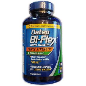 Osteo Bi-Flex, Triple Strength + Turmeric, 200 Tablets, with Glucosamine HCI and Turmeric Curcumin, Joint Supplement for Men and Women