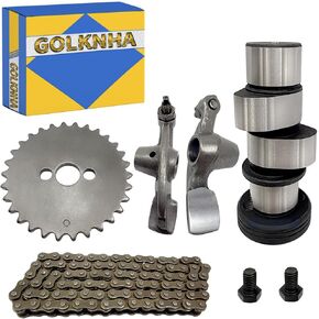Camshaft & Rocker Arm Sprocket 30T & Timing Chain Kit Compatible with Honda XR100 XR100R CRF100F OEM# 14101-436-000 14431-116-010 14321-KN4-A60 14401-436-003
