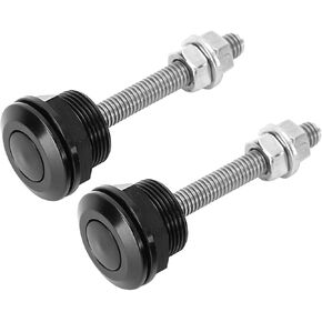 Hood Pins, 2Pcs Universal Quick Release Latch Lock Clip Push Button Bonnet Kit Aluminum Alloy Quick Latch Lock for Auto Car (22mm)