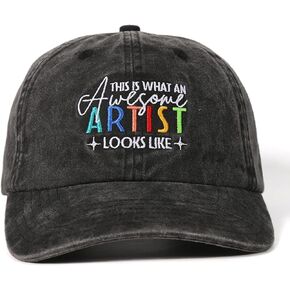 InnoBeta Artist Gifts for Women, Funny Embroidered Adjustable Cap for Painter, Teacher for Birthday Christmas Grey