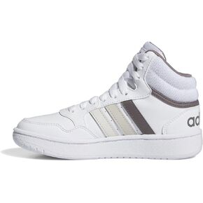 adidas Hoops 3.0 Mid Basketball Shoe, White/Acid Red/Sky Rush, 1.5 US Unisex Little Kid in Saudi Arabia