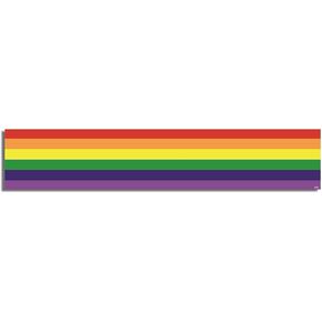 Gear Tatz - Skinny Gay Pride Rainbow Flag - LGBTQ Pride CAR Magnet - 1.75 x 10 inches - Professionally Made in The USA - Magnetic Decal