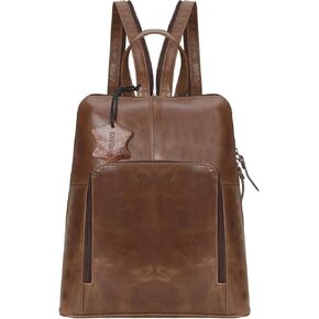 Pitaara Genuine Leather Backpack Purse for Women, Ladies Casual Daypack, Shoulder Bag, Fashion Bag, Travel Backpack Purse