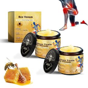Bee Venom Joint Relief Cream, Bee Venom Joint Gel with Natural Formula for Neck,Waist,Back Hand Feet and Leg（2 Bottle)