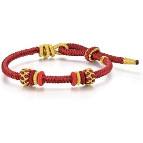 CHOW SANG SANG Hand-woven Knotted Auspicious Red Rope Bracelet for Women JFB0044