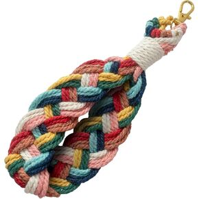 COLORE - Handmade, rainbow, and artisanal macrame keychain bracelet. Keyring for women, ideal for purses, backpacks, or wristlets. Gift for weddings, sweet 16, and birthdays.
