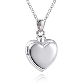 YWN Sterling Silver Infinity Urn Pendants Cremation Jewelry for Ashes Holder Memorial Keepsake Infinity Urn Necklace Cremation Ashes Jewelry for Human/Pet (Heart Urn Necklace)
