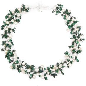 HinsonGayle 4-Strand Handwoven Gemstone & Freshwater Cultured Pearl Necklace