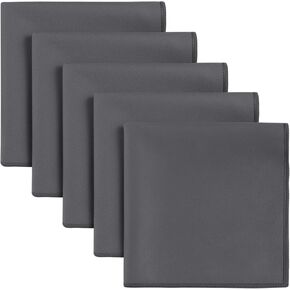 DoreenBeads Sweat Absorbing Handkerchiefs, 5Pcs Small Quick Drying Microfiber Sweat Rag Towels for Gym, Sports and Workout 11.8" x 11.8"