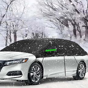 Big Ant Windshield Snow Cover,Premuim Half Car Cover Top Waterproof All Weather/Windproof/Dustproof/Windshield Cover Snow Ice Winter Summer Protect Windshield and roof for SUV Vans,Trucks,3XL