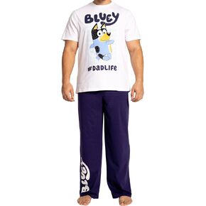 Bluey Pajamas | Cotton Mens Pajamas Set For Daddy | Dad Mens Pjs