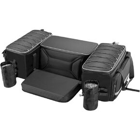ATV Storage Bag Set 65L Large ATV Bags Rear Rack Bag with Rain Cover Four Wheeler Cargo Rear Gear Seat Bag Accessories with Removable Cushion Compatible with Polaris Fourtrax Kawasaki