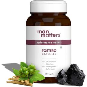 Pure Himalayan Shilajit Ashwagandha, Gokshura, Safed Musli & Kesar Capsules | 20 Natural Herbs | 60 Tablets