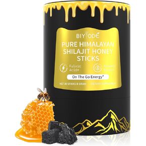 Himalayan Pure Shilajit Sticks with Organic Honey, Saffron Easy to Consume Shilajit 30 Sticks for Energy Boost Immune 85+ Trace Minerals 75%+ Fulvic Acid 30 Day Supply