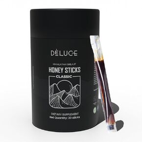 Pure Himalayan Shilajit Honey Sticks with Organic Honey (30 Counts) | 75% Fulvic Acid, 85+ Trace Minerals | Energy Boost & Immune Support | Lab-Tested for Purity | Easy to Consume for Men & Women